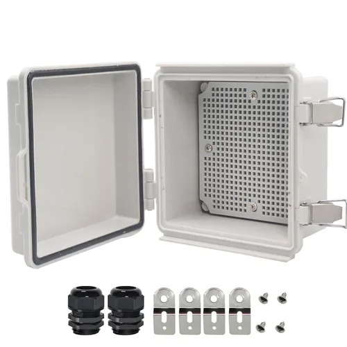 Miniatura 13 de Zulkit Caja de conexiones IP67 Caja eléctrica impermeable para proyectos con cubierta transparente con bisagras, cierre de acero inoxidable, carcasa