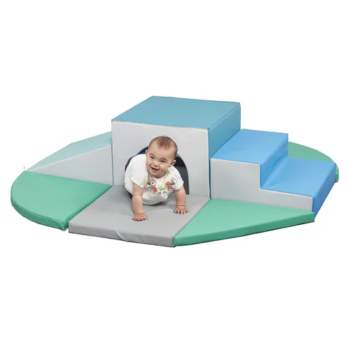 Miniatura 12 de ECR4Kids SoftZone Lincoln - Escalador de túneles para niños, contemporáneo, 9 piezas