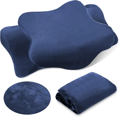 Miniatura 10 de Hahafelt Funda de Almohada de Terciopelo Cristal Cervical para Cuello (Solo Funda de Almohada) Cubierta de Almohada Ergonómica Cubierta de Almohada
