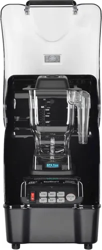 OmniBlend Omni-Q TM-800BQ Licuadora comercial silenciosa, carcasa de sonido completo, recipiente sin BPA de 1.5 litros, autolimpieza, resistente de