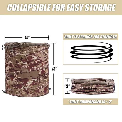 Miniatura 3 de Raptor Series OFFGRID - Papelera plegable, reutilizable, para viajes al aire libre, camuflaje