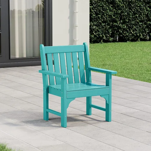 Miniatura 9 de WestinTrends Malibu Outdoor Patio HDPE Adirondack Silla de comedor para patio, color negro