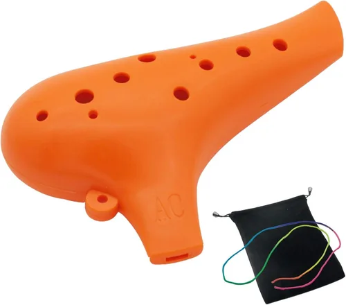 Miniatura 9 de Aestivate Instrumento Ocarina de plástico Ocarina 12 Agujeros Ocarina Alto C 12 Agujeros Instrumento Ocarina Fácil (amarillo)