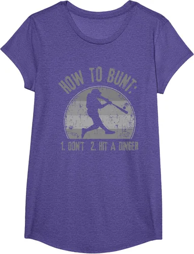 Miniatura 19 de Cómo Bunt Don't Hit A Dinger - Camiseta divertida de béisbol y sóftbol, Negro, S