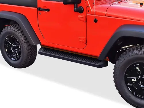 Miniatura 12 de iBoard estribos para Jeep Wrangler Sport Utility 2007-2017, 2 puertas, Negro