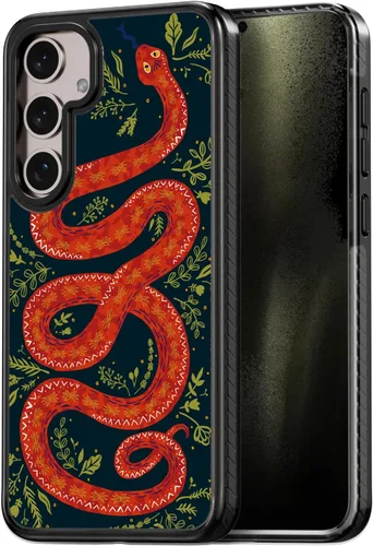 Miniatura 26 de Rosarnnah Funda compatible con Samsung Galaxy S24 Ultra, bonita estética, a la moda, divertida funda con estampado de gatito y gato, duradera a