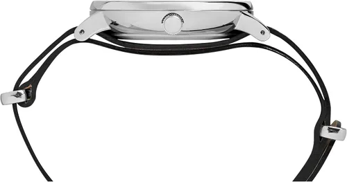 Miniatura 2 de Reloj Timex Southview con correa de piel para hombre, de 41mm, Negrotono plateado