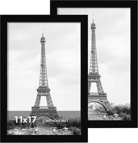 Miniatura 89 de iRahmen - Juego de 2 marcos de fotos de 4 x 6, marco de madera negro con cristal de alta definición, para mostrar fotografías de 3.5 x 5