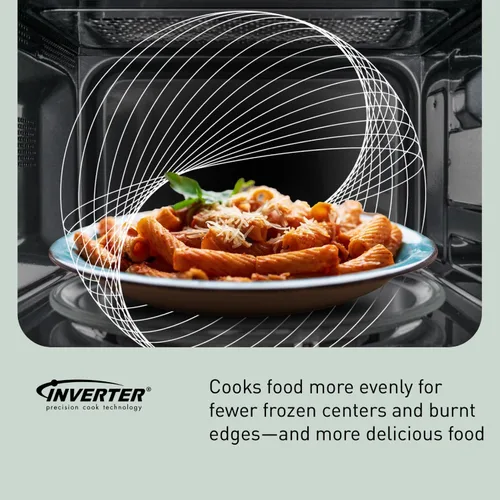 Miniatura 6 de Panasonic NN-SN68KS - Horno microondas compacto con potencia de 1200 W, sensor de cocción, botón de palomitas de maíz, descongelación rápida de 30