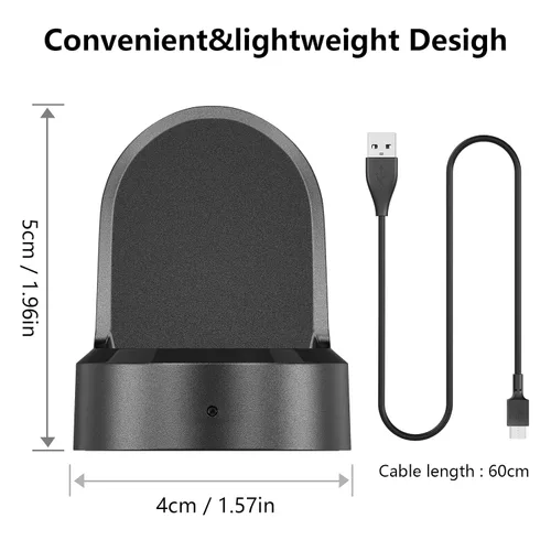 Miniatura 3 de Vanjua Cable de carga para reloj Samsung Gear S3, soporte de carga de repuesto inalámbrico compatible con Samsung Gear Sport, S2, S3 Classic