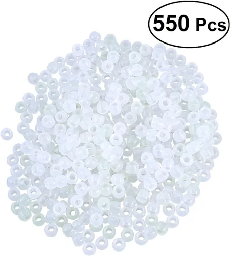 Miniatura 2 de Cuentas reactivas UV que cambian de color, 550 cuentas multicolor brillantes para hacer joyas, pulseras, collares, manualidades