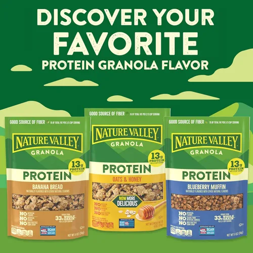 Miniatura 7 de Nature Valley Protein Granola, Banana Bread Flavor, Resealable Snack Pouch, 11 oz