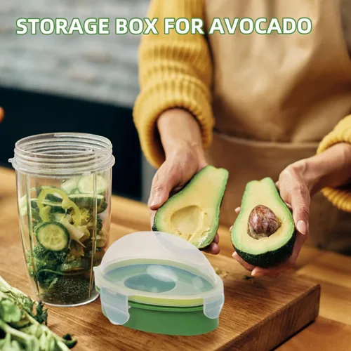 Miniatura 2 de Caja de almacenamiento de aguacate con tapa hermética, contenedor reutilizable para alimentos frescos para aguacate Keeper transparente, protector