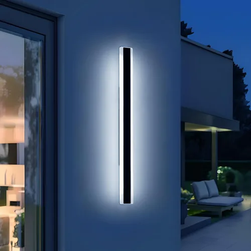 Miniatura 33 de Luces de Pared Modernas para Exterior de Casa, Apliques de Pared al Aire Libre de 23.6 Pulgadas, 3 Luces Color 3000K/4500K/6000K, Resistente al Agua
