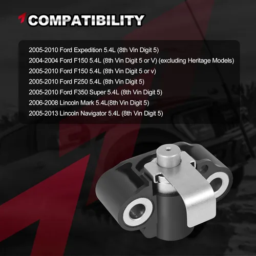 Miniatura 5 de Kit de cadena de distribución de motor 5.4L Juego de reparación de fase de levas Compatible con Ford Expedition, F-150, F-250, F-350 Super Duty
