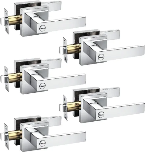 Miniatura 143 de KNOBWELL - Juego de cerradura con 1 picaporte resistente para puertas de una cara, ideal para puertas interiores reversibles, 0.93 libras