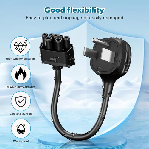 Miniatura 3 de HiFind Adaptador NEMA 6-50 para cargador móvil Tesla Gen 2 de 1 pie, conecta el cargador portátil Tesla a 6-50 enchufes 240/250 V toma de 32