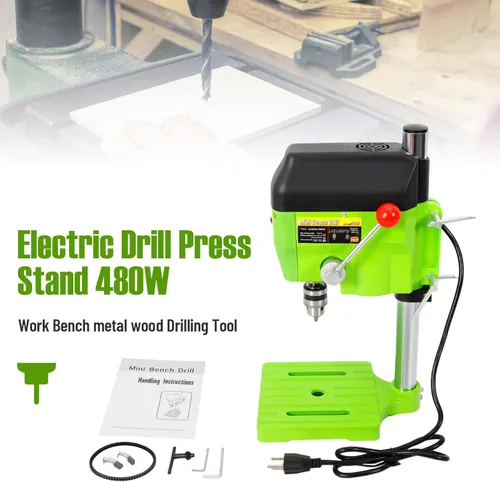 Miniatura 3 de Mini prensa de taladro eléctrico, soporte de prensa de taladro portátil, mini prensa de taladro para banco de trabajo eléctrico, máquina