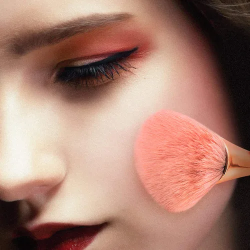 Miniatura 6 de Brocha de polvo mineral súper grande, brocha de maquillaje Bronzer Kabuki, cepillo de base suave y esponjoso, cepillo profesional para polvo