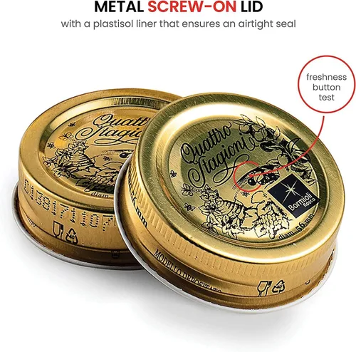 Miniatura 2 de Bormioli Rocco Quattro Stagioni - Juego de 3 tapas de sellado de aluminio de repuesto de 2.205 in, ideal para conservas en el hogar y almacenamiento