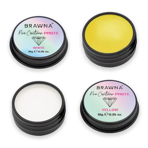 Miniatura 6 de BRAWNA Eyebrow Mapping Kit - 1 Countour White Mapping Paste, 2 Angled Eyebrow Brush - Brow Mapping Supplies - PMU & Microblading Supply