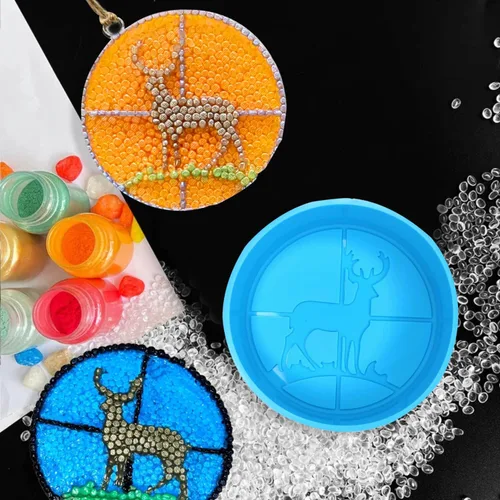 Miniatura 2 de Molde de silicona para freshie de ciervos de Navidad, molde de silicona Freshie para automóvil con aroma para freshies de automóvil, suministros