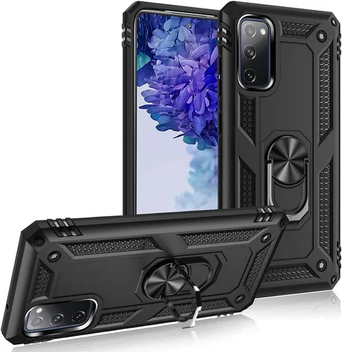 Miniatura 2 de Funda de grado militar para Samsung Galaxy S20 FE Funda Galaxy S20 FE 5G Funda 360 metal giratorio anillo soporte soporte Armadura resistente a