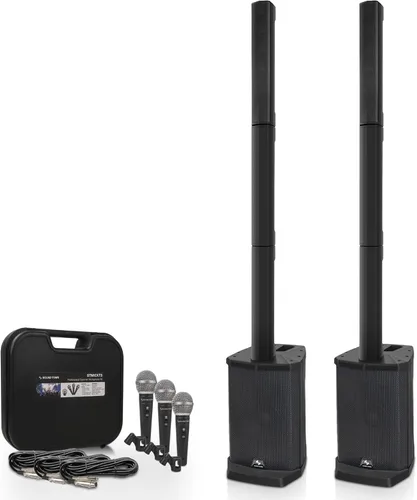 Miniatura 9 de Sound Town Sistema portátil PA/DJ de columna de matriz de línea con subwoofer alimentado de 12 pulgadas, TWS Bluetooth, DSP, bolsa de transporte