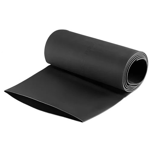 Miniatura 24 de Uxcell tubo termorretráctil, 4 "(100 mm) de diámetro, 162 mm de ancho plano, tubo reducible 2: 1, funda para cables de 1 m - Negro