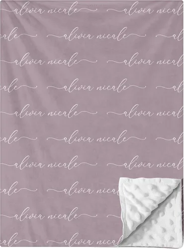 Miniatura 26 de Dyoart Manta personalizada con nombre de bebé, súper suave y cómoda para recién nacidos, mantas personalizadas con nombre, regalos personalizados 14