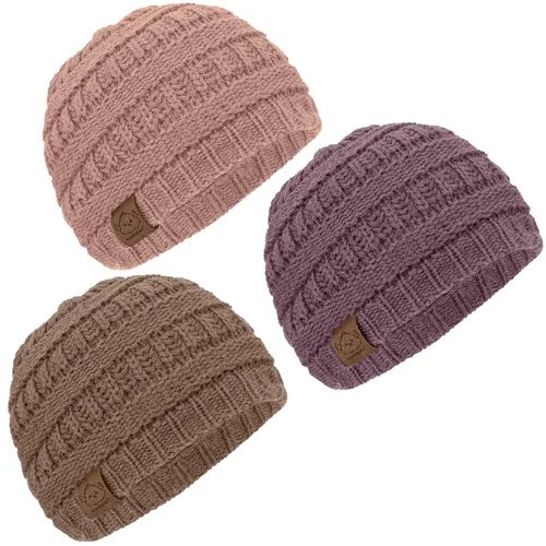 Paquete de 3 gorros de bebé, sombreros para recién nacido, sombreros para bebé, sombreros para niña, gorro para recién nacido, gorro de invierno