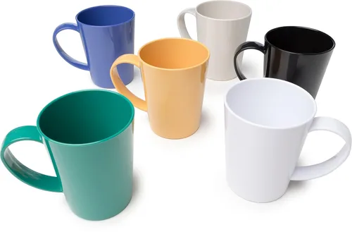 Miniatura 9 de Taza de café Carlisle FoodService Products de plástico con asa grande para buffets, hogar y restaurante, Tritan, 12 onzas, color hueso