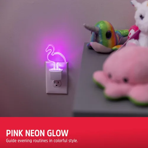 Miniatura 4 de Energizer Luz nocturna flamenco, neón, encendido/apagado automático, rosa