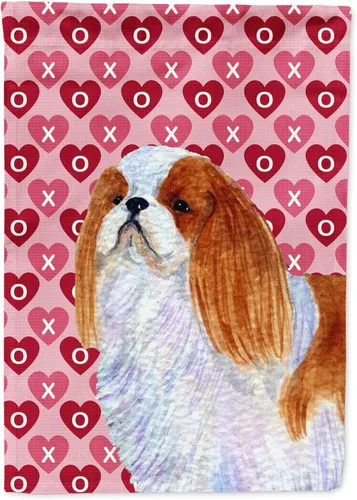 Miniatura 102 de Caroline's Treasures SS4484GF Bandera de jardín con diseño de bulldog inglés y corazones para el Día de San Valentín, bandera decorativa para patio