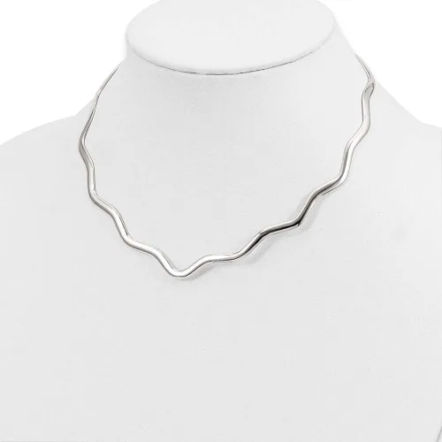 Miniatura 4 de Plata esterlina Ondulado V-Forma cuello cuello estilo QG1750