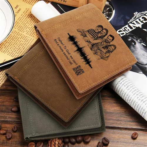 Miniatura 6 de Carteras de fotos personalizadas para hombresCartera grabada personalizadaRegalos personalizados para el padreMaridoHijo