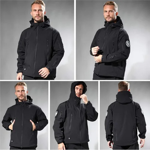 Miniatura 7 de ANTARCTICA Chaqueta táctica militar con capucha suave impermeable para hombre