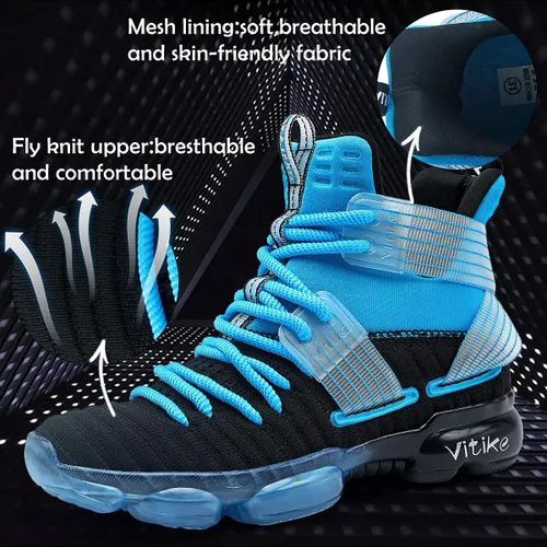 Miniatura 3 de JMFCHI FASHION - Zapatos de baloncesto para niños, tenis de alta calidad para deportes al aire libre, Zapatos antideslizantes para niños pequeños