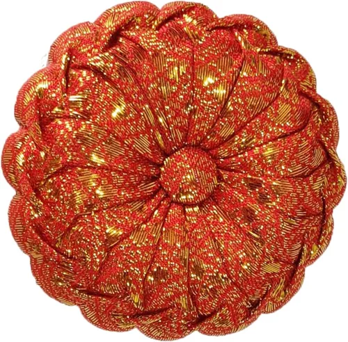 Cojines de alfiler de 3.1 x 3.1 x 1.4 in con pasador de coser, 50 piezas con purpurina en forma de calabaza, costura de punto de cruz para el hogar,