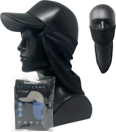 Miniatura 17 de CoolNES - Protección ajustable para cuello contra rayos ultravioletas, ajustable, multifuncional, 2 en 1, cubrebocas para pesca al aire libre, unisex