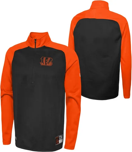 Miniatura 10 de New Era NFL Football Oline - Camiseta de manga larga con media cremallera para hombre