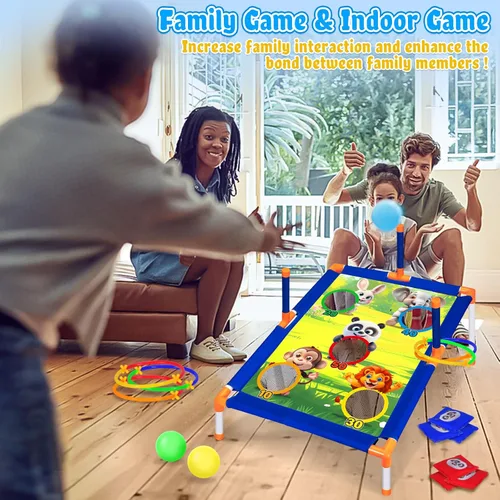 Miniatura 4 de Subao Juego de lanzamiento de bolsas de frijoles, juego de cornhole 3 en 1, juegos para exteriores, deportes y actividades al aire libre, juguetes