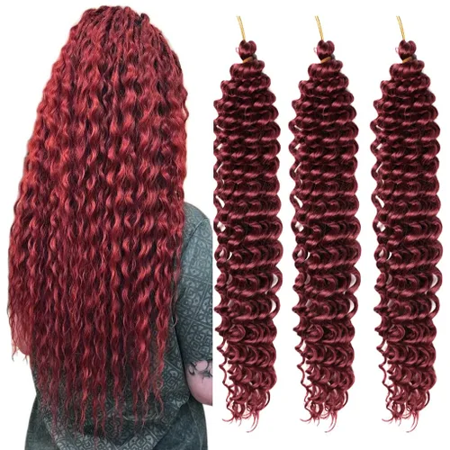 Miniatura 48 de 3 trenzas de ganchillo Passion Twist, cabello sintético preseparado para trenzar de 14 pulgadas, 3 paquetes de cabello trenzado pretrenzado
