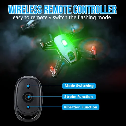 Miniatura 6 de 4 Piezas Luces Estroboscópicas Inalámbricas con Control Remoto - MIRUNNY 7 Colores Alta Luminosidad Anti Colisión Luces Intermitentes Recargables