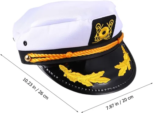 Miniatura 4 de PRETYZOOM 2 sombreros de capitán para actividades al aire libre para cosplay, fiestas temáticas náuticas y uso casual, adecuado para todas las edades