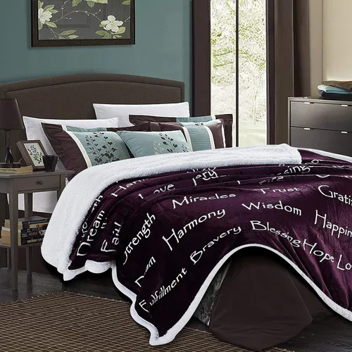 Miniatura 8 de Chanasya Manta Decorativa de Regalo Inspiradora Premium de Amor y Alegría - Sherpa Acogedora, Cálida y Esponjosa - Regalo Perfecto de Cuidado