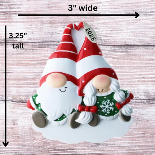 Miniatura 7 de Adornos de Navidad para parejas, adorno de gnomo para pareja nueva 2026, gran adorno de aniversario, compromiso y más, se puede personalizar