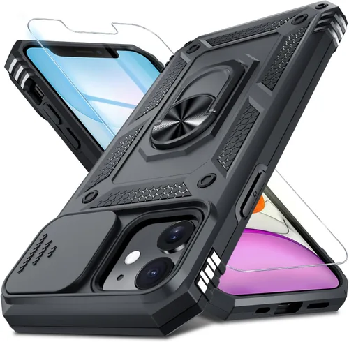 Miniatura 67 de Janmitta - Funda para iPhone 14 Pro con cubierta deslizante para lente de cámara incorporada + protector de pantalla, funda de cuerpo completo