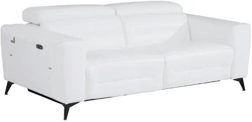 Miniatura 13 de BlackJack Furniture Ferrara - Sofá reclinable de cuero italiano de grano superior con puertos USB para cargar dispositivos, reposacabezas ajustables