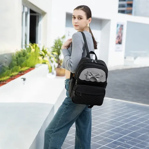 Miniatura 7 de MYHOZEE Bolso tipo mochila para mujer, Black01, Mochilas Daypack
